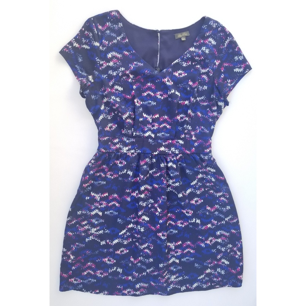 Multicolor Printed Lily Rose Dress Size Medium